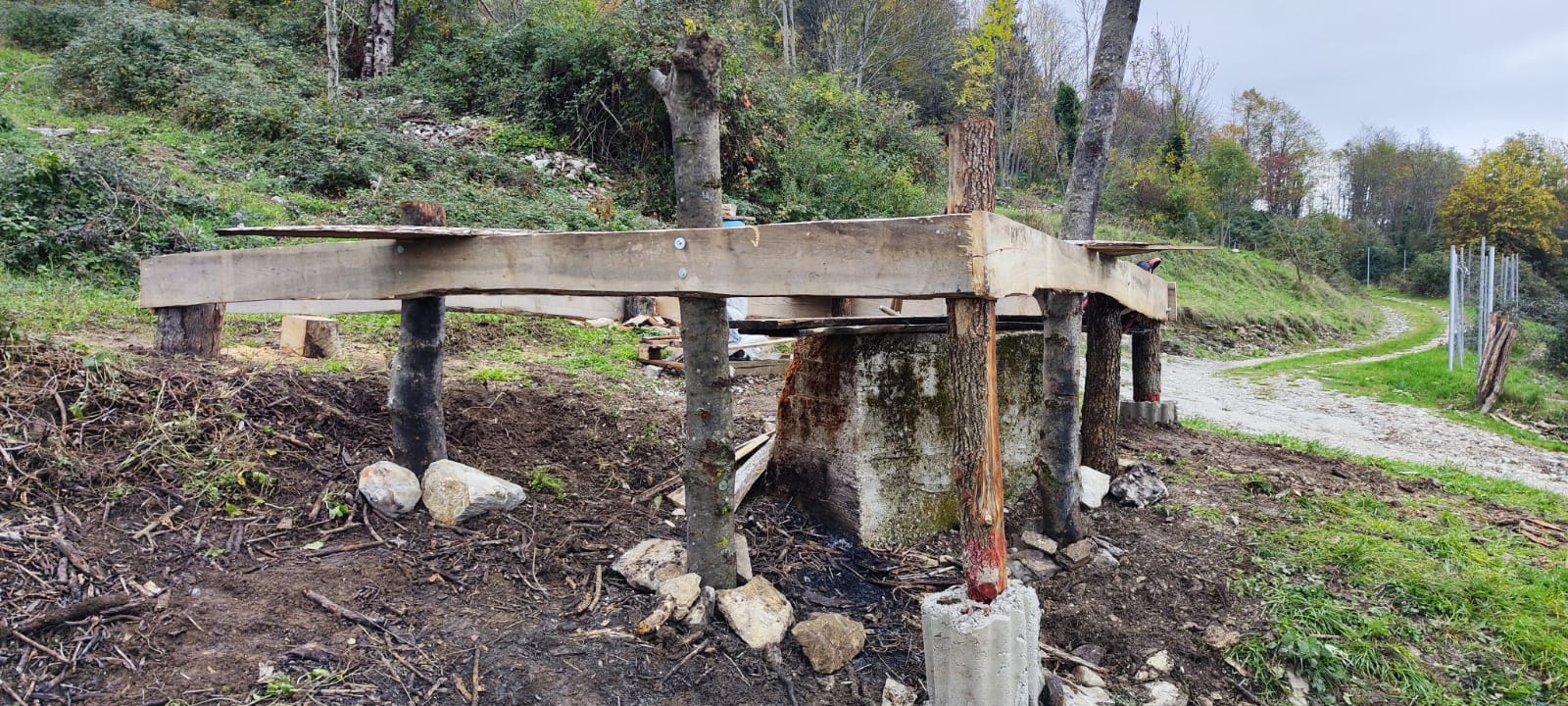 montaggio sostegni verticali